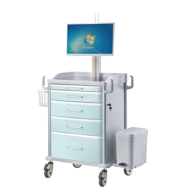 New style computer cart for nurse with laptop stand